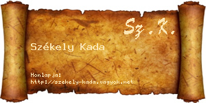 Székely Kada névjegykártya